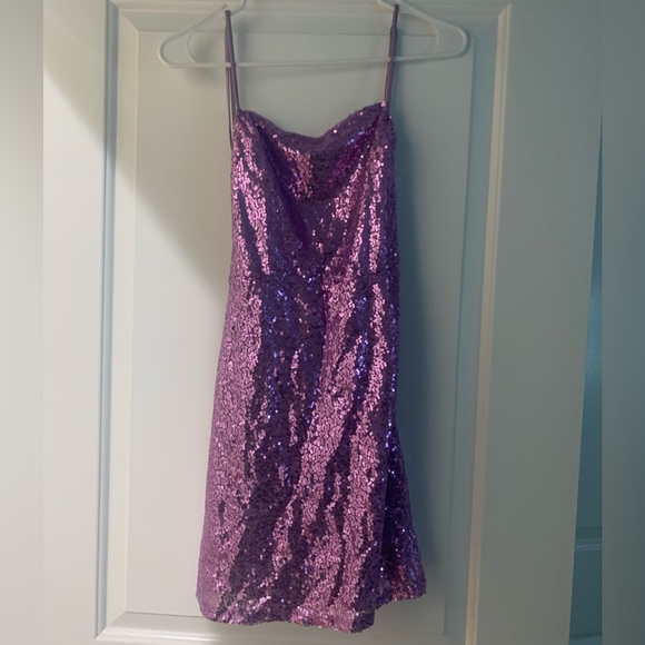 Lucy in the Sky Strappy Dress in Lavender Iridescence size XS - Picture 2 of 3